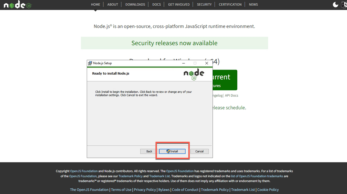 install node 3