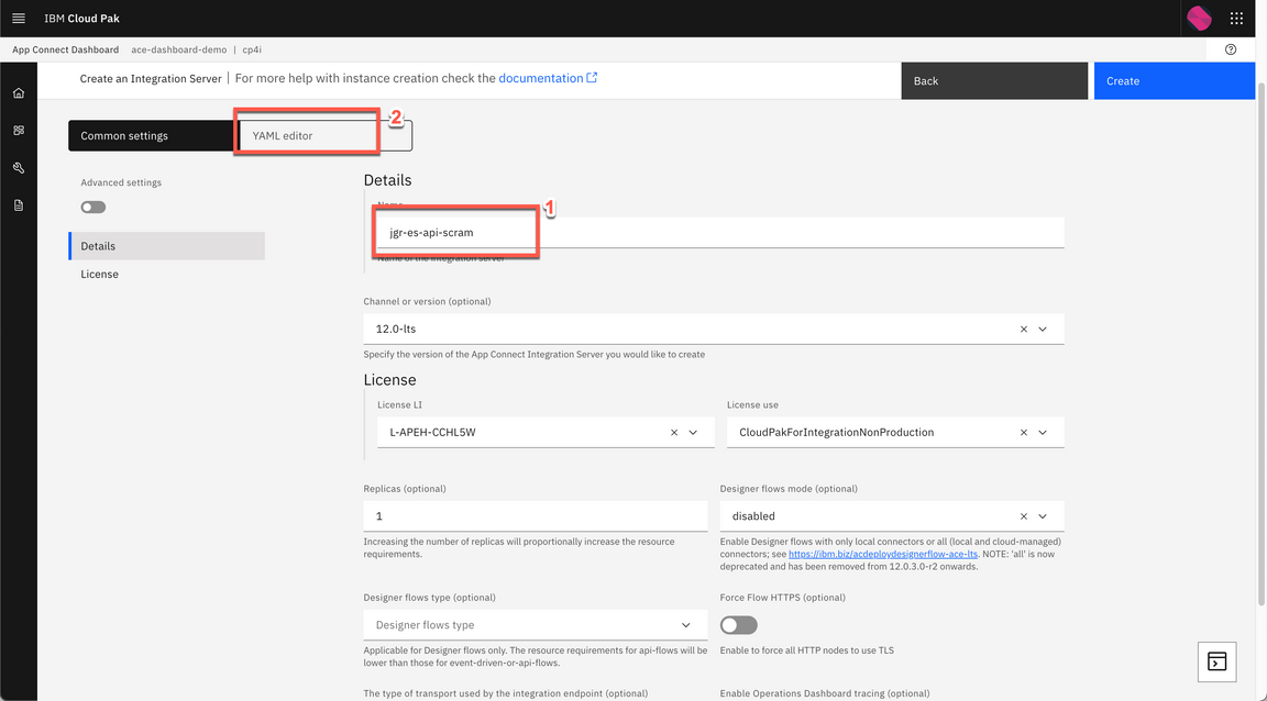 ACE Toolkit integration with ES Configuration Step 40