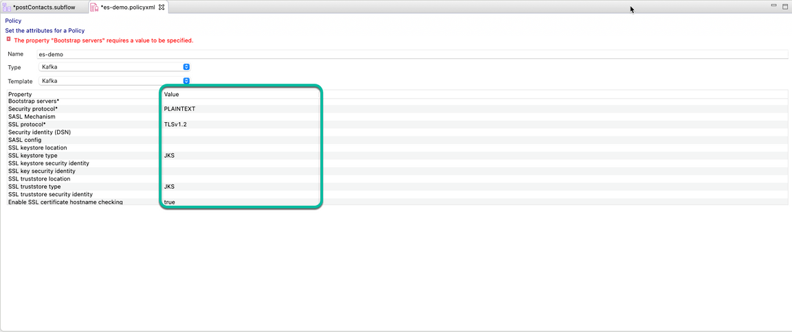 ACE Toolkit integration with ES Configuration Step 25