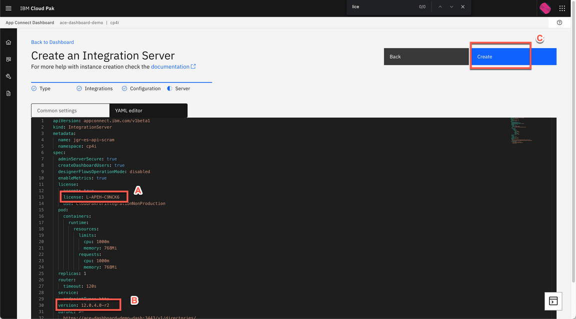 ACE Toolkit YAML Values