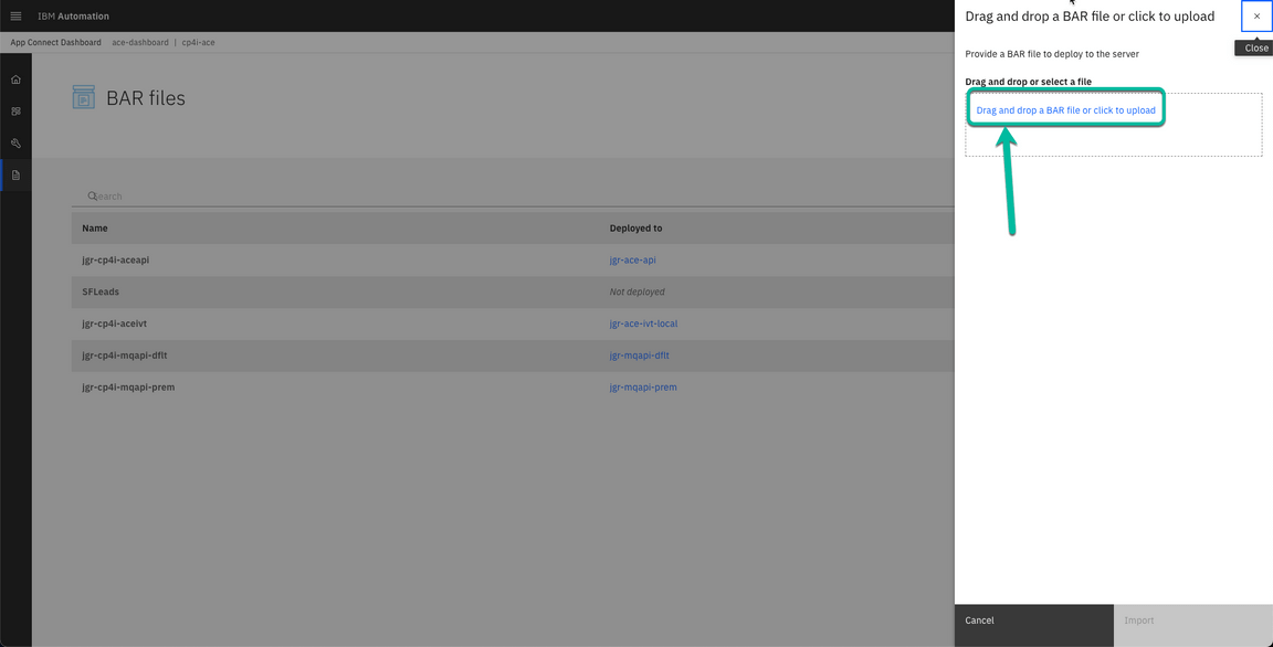 ACE Toolkit integration with ES Configuration Step 32