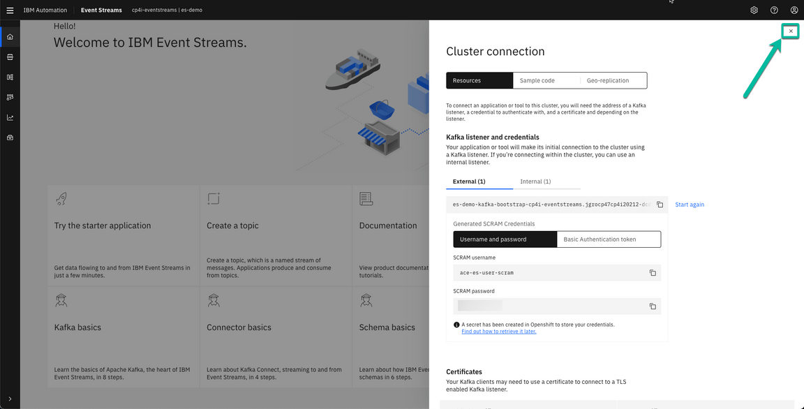 ACE Toolkit integration with ES Configuration Step 18