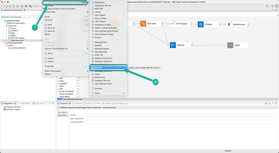 ACE Toolkit integration with ES Configuration Step 30