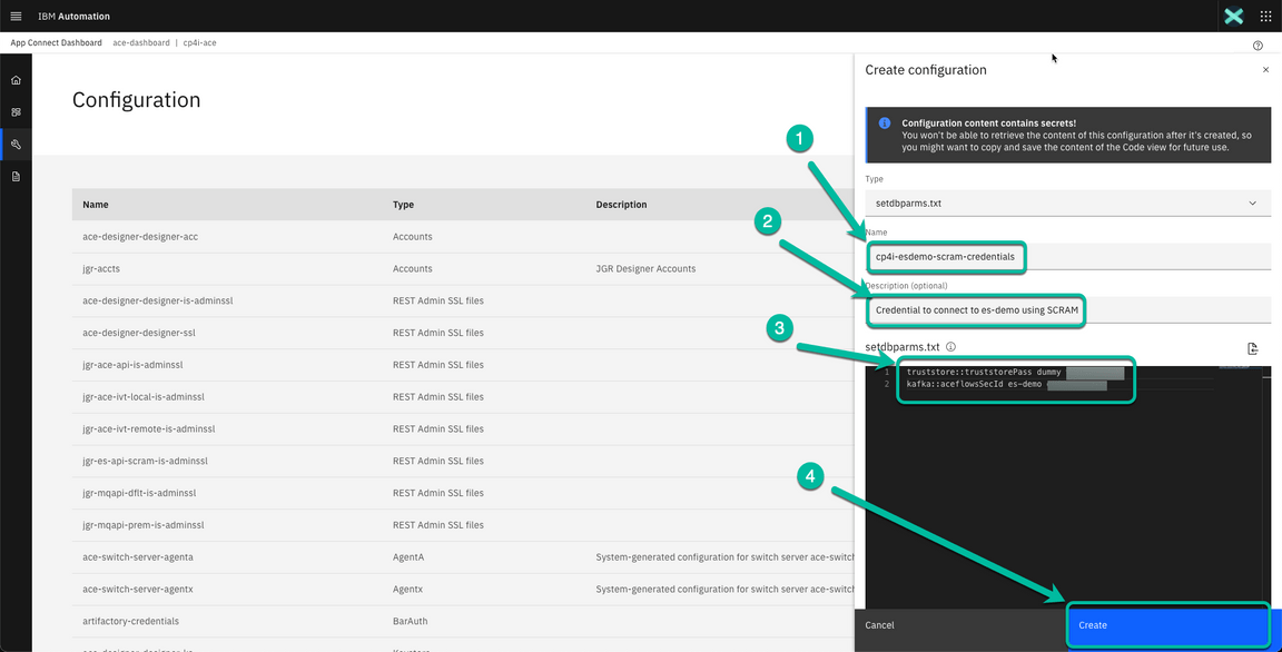 ACE Toolkit integration with ES Configuration Step 26