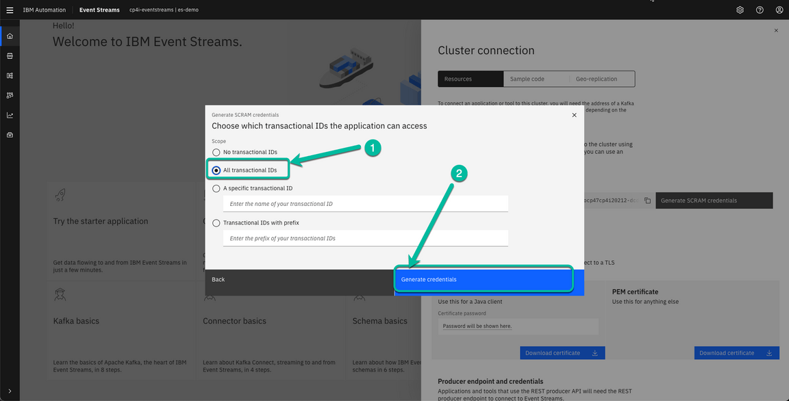 ACE Toolkit integration with ES Configuration Step 13