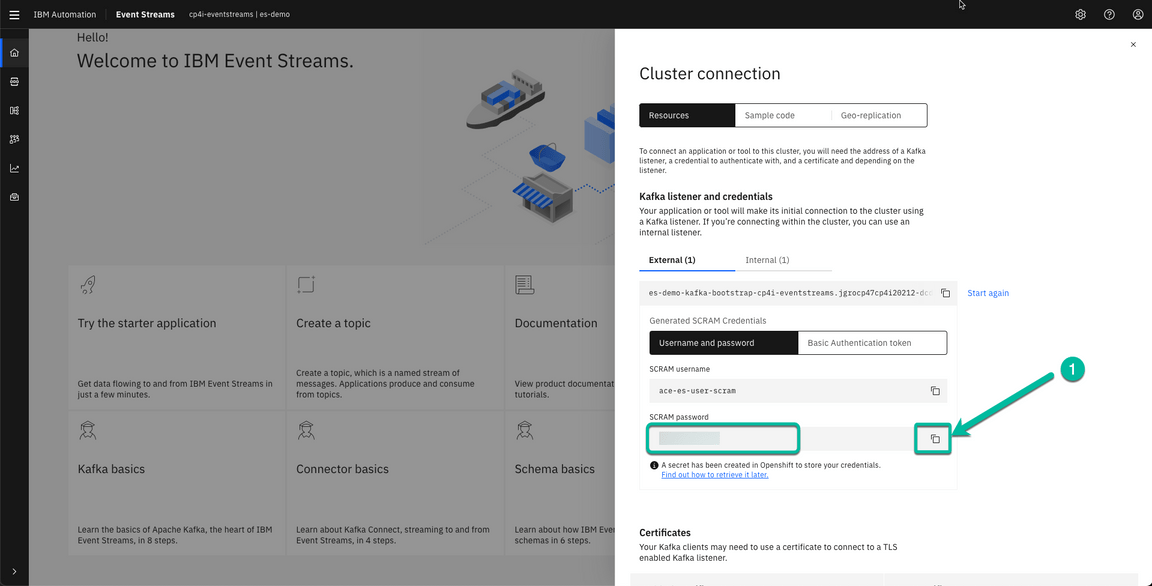 ACE Toolkit integration with ES Configuration Step 14
