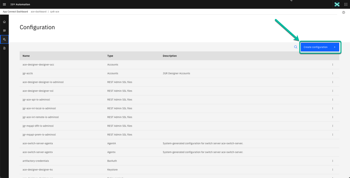 ACE Toolkit integration with ES Configuration Step 21
